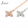 Collana Quadrifoglio con Diamanti Incastonati per Donna con Design di Nicchia Semplice e Versatile Catena Clavicola