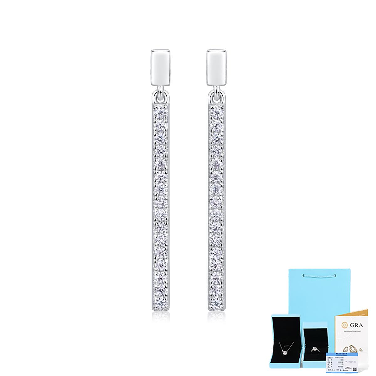 

Персонализированные и модные серьги из серебра 925 пробы, легкая роскошь и изысканный вкус, новые серьги с муассанитом.