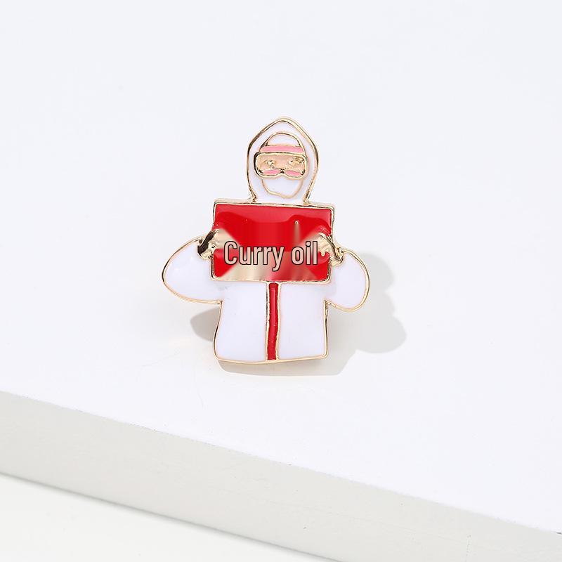 Wuhan Hospital Epidemic Prevention Series: 3D Doctor/Nurse Brooch with Thermometer & Mask Design