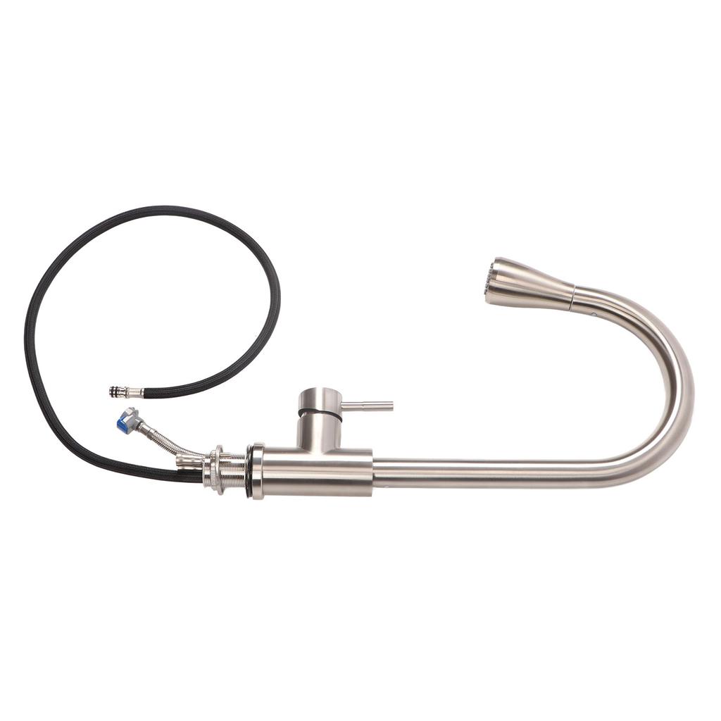 Bateria kuchenna z wyciąganą wylewką Stal nierdzewna 304 Trzy tryby Jednouchwytowa Bateria umywalkowa