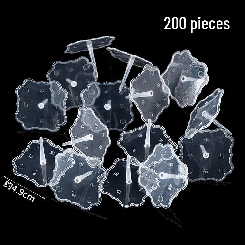 Clear Plastic Figurine Holder for Cake Decorations, Birthday Scene Accessories