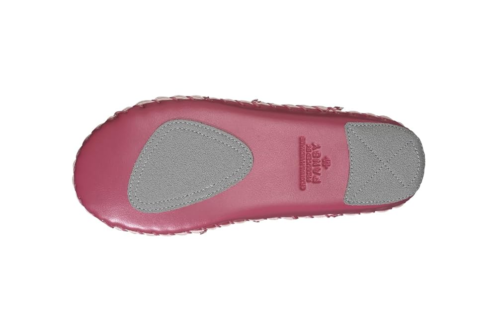 Pansy Women's Room Shoes 9370J Hand-Knitted Footbed Size LL Pink