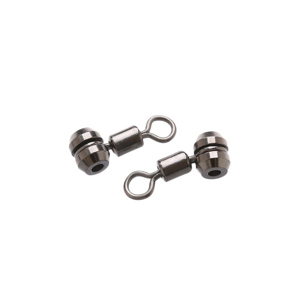 Portable Durable Stainless Steel Tackle Fishing Rolling Swivels Connector Ball Bearing Solid Rings
