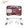 Engineered Wood Foldable Laptop Table with Cup Holder, Tablet Groove and Mini Drawer