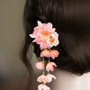 EZ PEACH Kanzashi Stick Hairpin, Cherry Blossom Flower, Pearl, Single Hair Accessory, Simple Hair Accessory for Yukata and Japanese Traditional