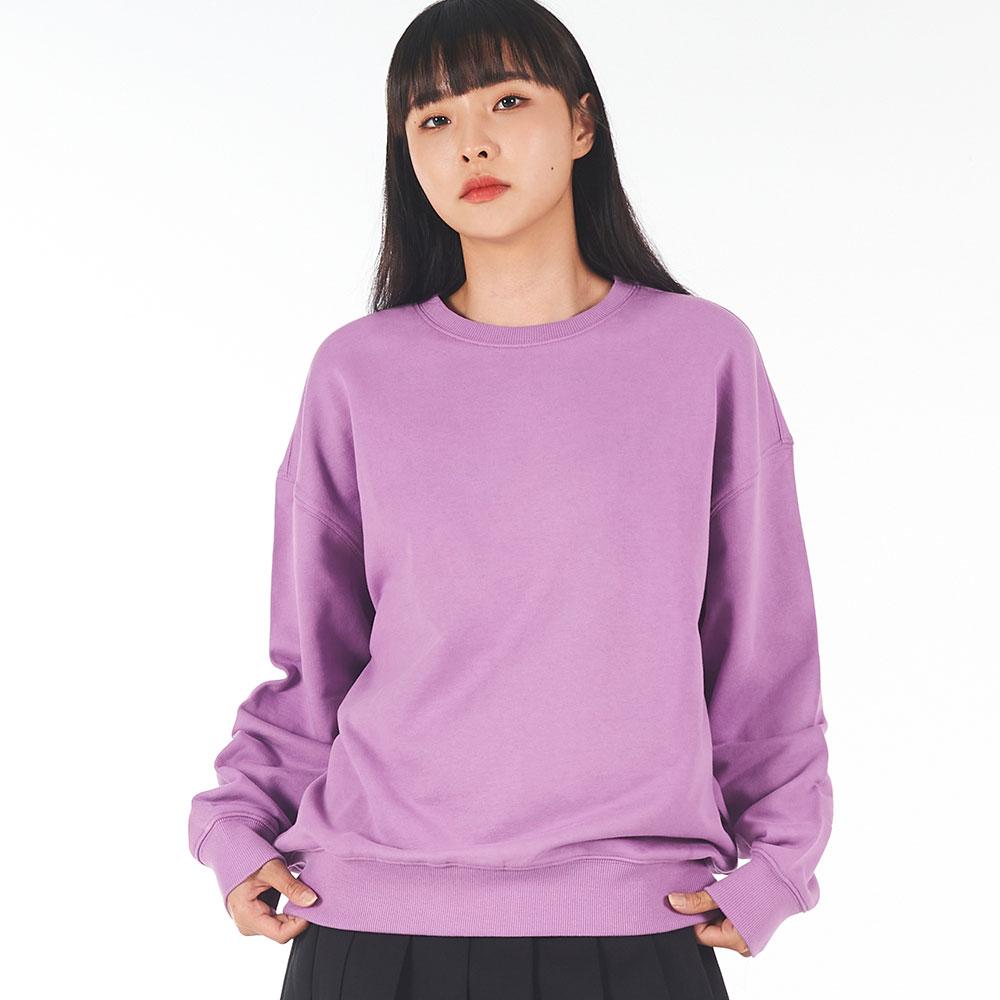 Astral Projection Oversized Drop Shoulder Basic Sweatshirt_Violet Large