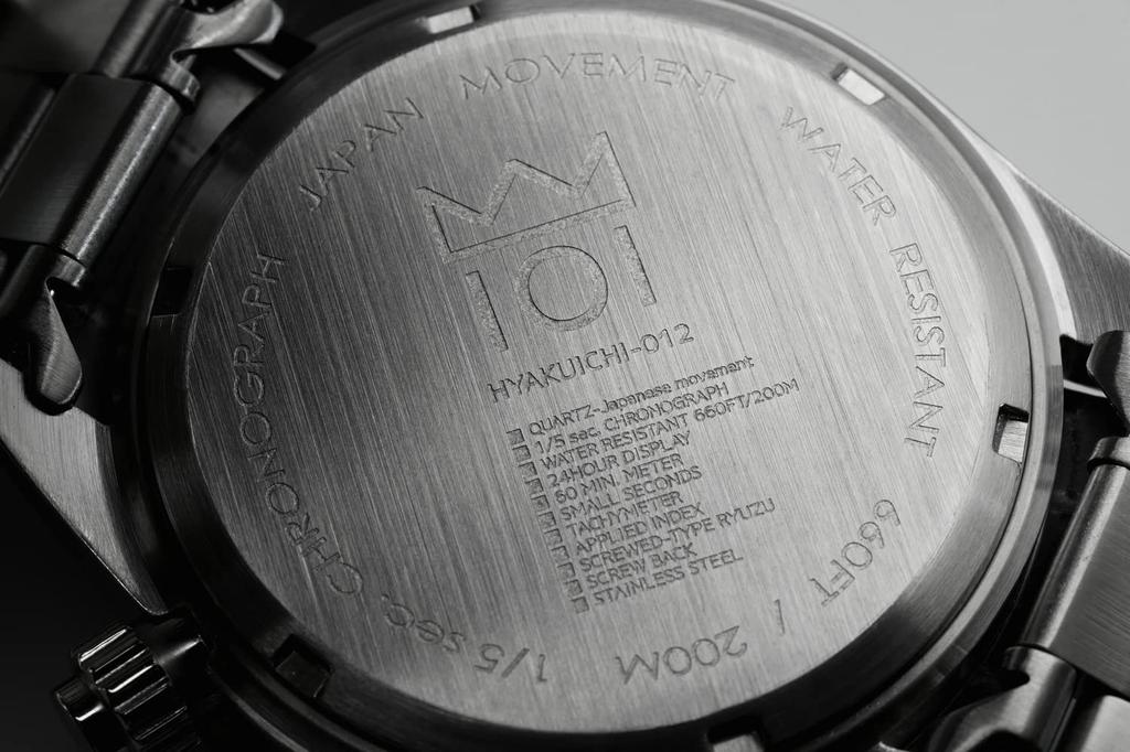 [HYAKUICHI 101] No.12 Hyakuichi Diver's Chronograph Watch, Men's, No Date, White Panda