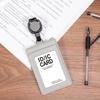 Genuine Leather ID Card Holder, Vertical & Horizontal Use, Suitable for Employee Badges, Name Badges, Conference, Campus, and Bus Cards