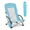 Folding Beach Chair, High Back Camping Chairs for Adults, with Cup Pocket, Mesh Back, Carry Bag