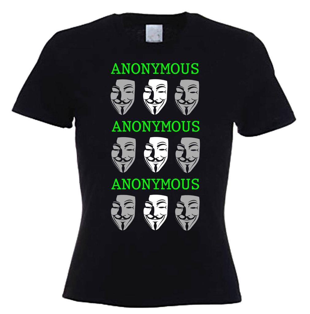 Anonymous Mask T-Shirt - Guy Fawkes V for Vendetta Disobey Hacker - S to XL S
