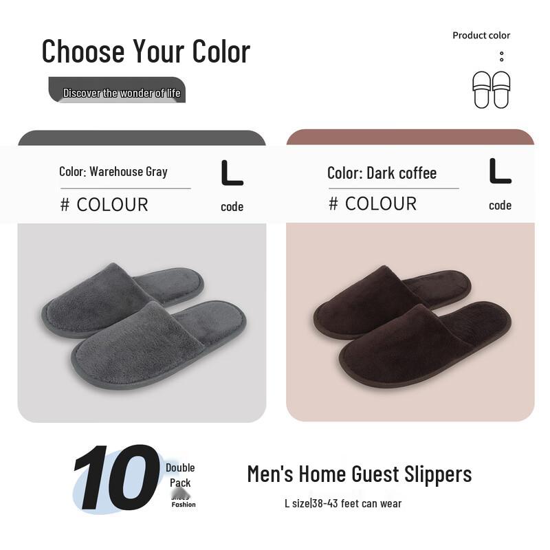 Ally 10-Pack Disposable Guest Slippers