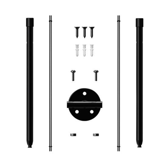 1 Set Hanging Flower Pots Wall Mounted Plant Hanger Hanging Planter Set Includes Metal Rod 3 Planters Ropes for Windows Ceilings Walls Garden Decor