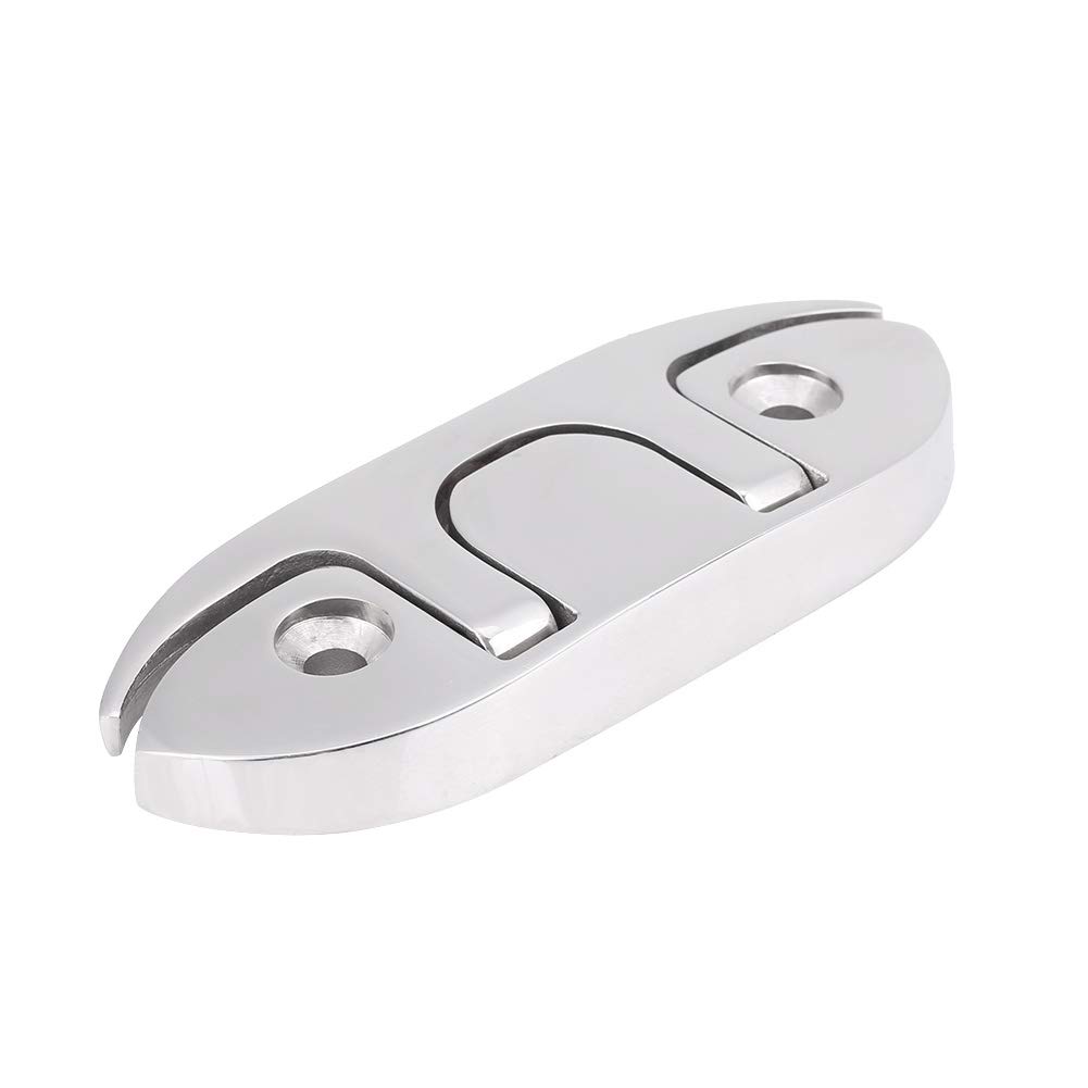 Marine Boat Flip Up 4-1/2" Folding Cleat Dock Stainless Steel, Boat Cleats, Steel Fasteners,