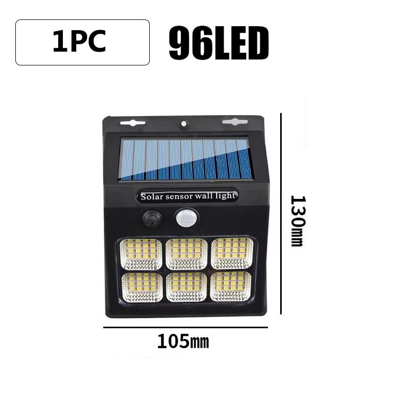 30/96/112LED Solar Light Outdoor Solar Wall Lamp Human Body Sensor 3 Modes Waterproof Garden Decor Street Light Sunlight Powered