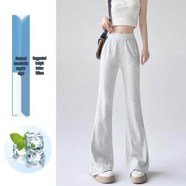 Women's Micro-Flare Ice Silk Bell Bottom Pants - 2026 Spring/Summer