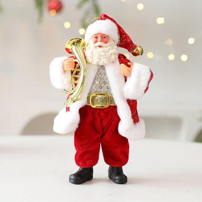 3D Xmas Tree Ornament Standing Posture Creative Santa Claus Figurine Cute Cartoon Christmas Home Decorations Office Decor