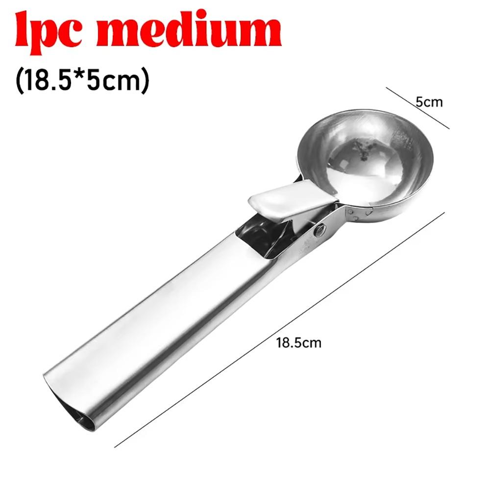 1Pcs Stainless Steel Ice Cream Spoon Multi-Function Ice Cream Scoop Creative Rebound Snowball Maker Home Kitchen Tools