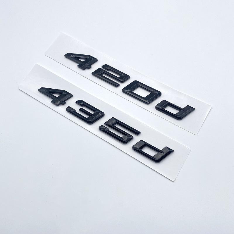 New Numbers Letters 420d 428d 430d 435d 440d ABS Emblem for BMW 4 Series F32 F33 F36 G22 G23 Car Trunk Nameplate Logo Sticker