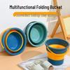Portable Folding Fishing Bucket for Car and Outdoor Use - Thickened Plastic, Large & Small Sizes, Ideal for Students and Household Needs