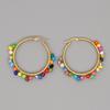 Crystal Earring For Women Boho Jewelry Trendy Natural Stone Pearl Jewellery Bohemian Ear Ring Gold Circle Hoop Earrings