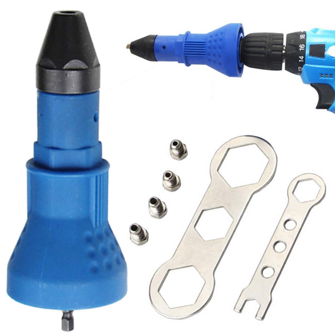 

PDTO Электрический адаптер для заклепок и заклепок для аккумуляторной дрели, набор вставок для клепальных гаек