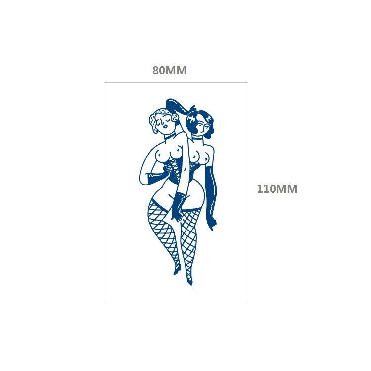 Emmy Lines Princess Small Pattern Herbal Gradual Change Semi-Permanent Waterproof Tattoo Sticker Simulation Tattoo Sticker