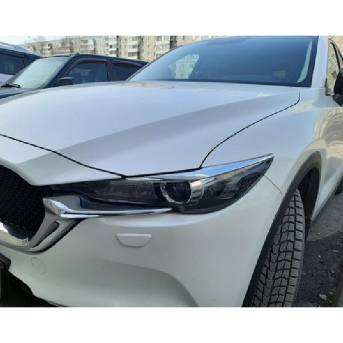 For Mazda CX-5 CX5 KF 2017-2025 Chrome Front Light Lamp Headlight Strip Trim