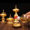 Lamp Holder Alloy Oil Lamp Dish Cooking Oil Lamp Butter Lamp Household Ever-burning Lamps Buddhist Supplies for Desktops