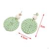 Boho Chic Rattan Earrings with Tassel Detail