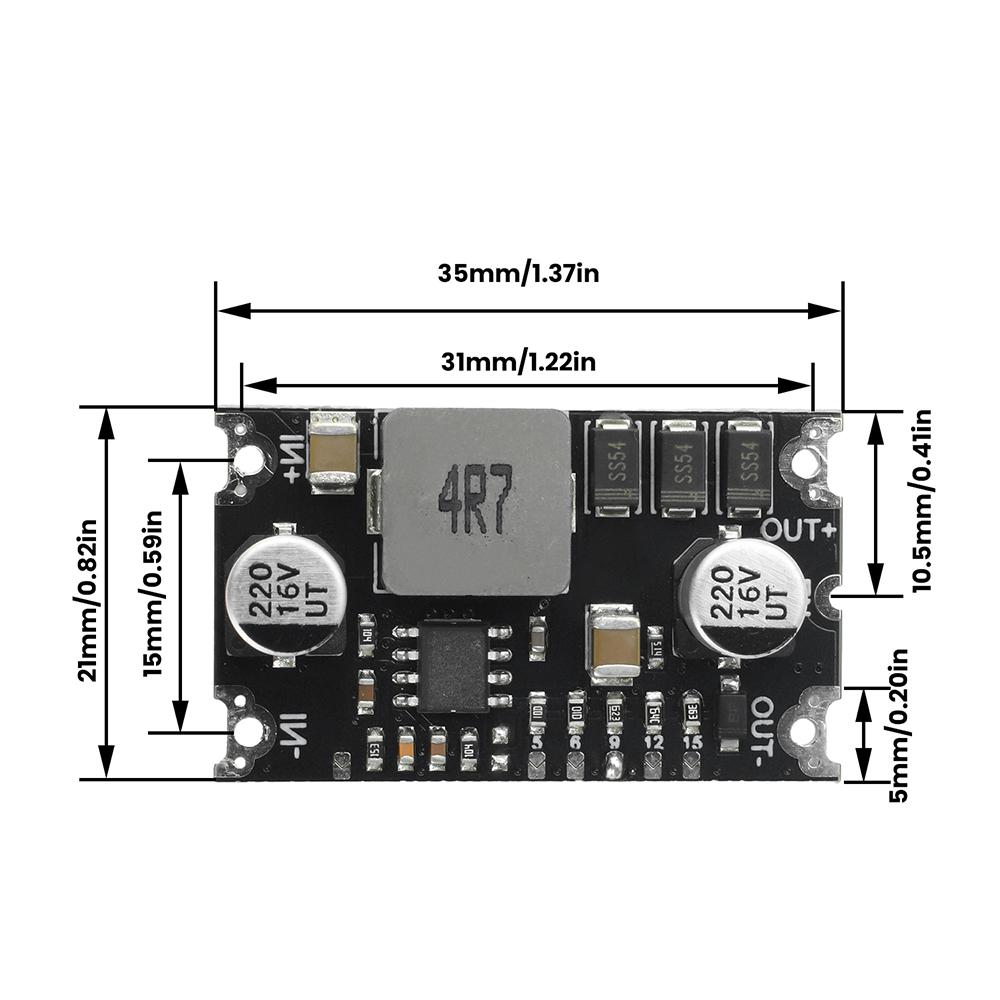 6A DC-DC Step up Converter 3-15V to 5V 6V 9V 12V 15V Fixed Output Boost Power Module Over-Temp Short Circuit Protection with TVS