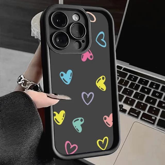 A Loving Printout Phone Case For iPhone 11 12 13 14 15 16 Pro Max XS X XR 7 8 Plus SE 2020 2022 SE2 Shockproof Candy Soft Cover