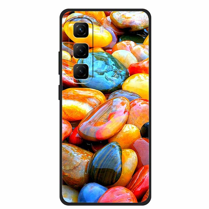 Per Custodia Infinix Hot 50 5G Fiori Morbido Silicone TPU Antiurto Custodie per Telefono per Infinix X6720 Animali Lupo Cool Copertura Protettiva