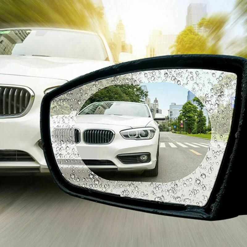 2Pcs Rainproof Car Rearview Mirror Sticker Anti-fog Protective Film Rain Shield