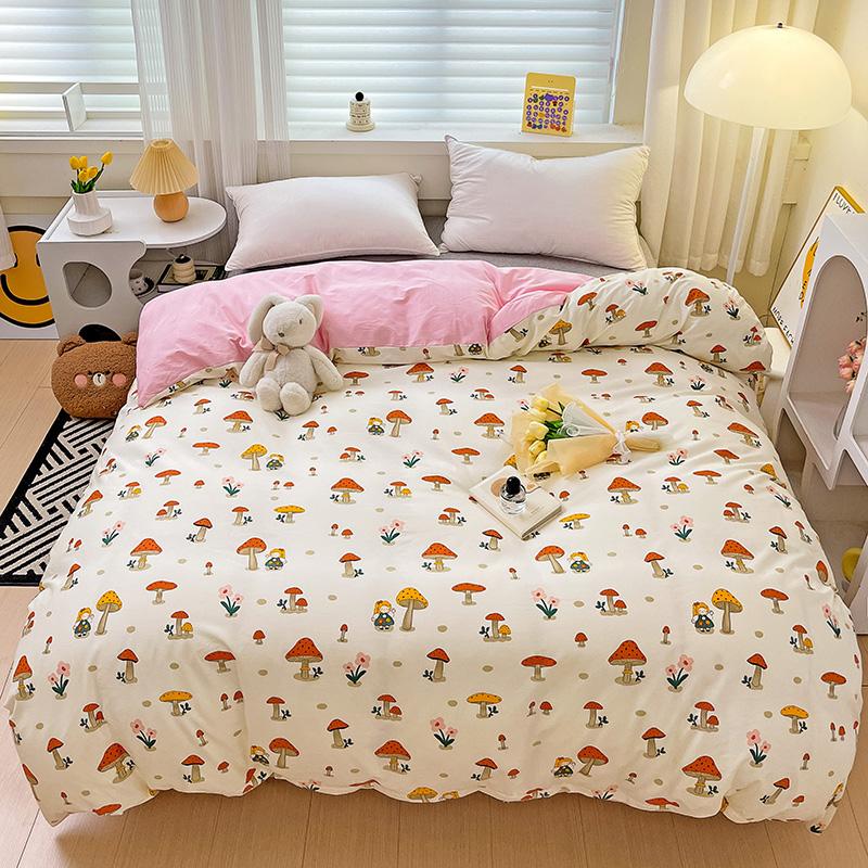 1PC Cartoon Crocodile Pattern Duvet Cover 100% Cotton Quilt Cover with Zipper Skin-friendly Comfortable Queen Size Bedding