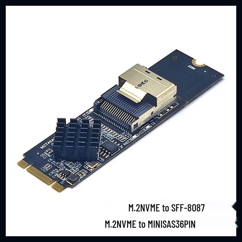 M.2 NVMe to SFF-8087 SATA 3.0 Mini-SAS/SATA Adapter Card