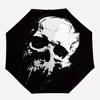 1pc Skull Art Automatic Open/close Folding Compact Umbrella, 8-Rib Sturdy Canopy, Lightweight Portable, Everyday Use, Gift, Outdoor Umbrella, Travel E