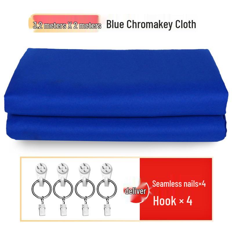 Blue and Green Screen Backdrop for Photography and Live Streaming with Stand