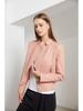 European Women's Beaded Leather Motorcycle Jacket - Long Sleeve, Lapel, Thin Fashion for Spring and Autumn 2023