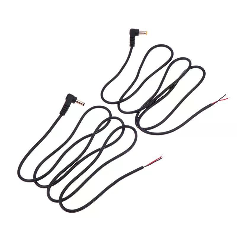 5.5 X 2.1mm/2.5mm Right Angle DC Power Cable DC Male Plug Power Connector Plug Connector Extension Line