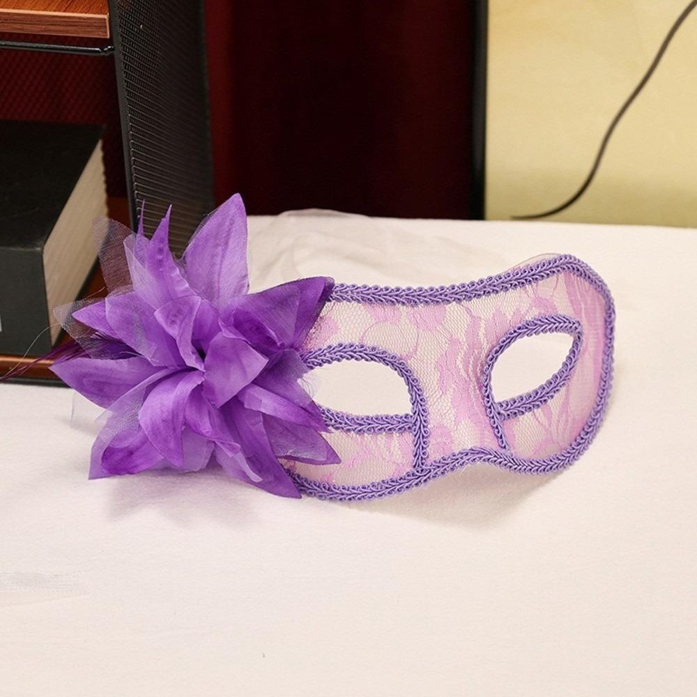 Multicolor Feather Mask Flower Masquerade Ball Mask Holiday Costume Accessories