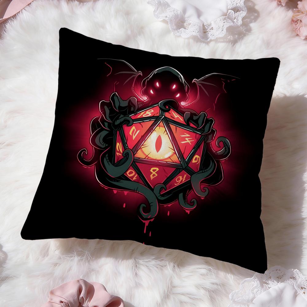 Game D-Dungeons & DragonsS Cushion Cover Premium Comfort Reversible Pillow Cove -Two in One Design for Any Room & Car Interior