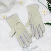 Ice Silk Sun Protection Gloves Women Summer Thin Breathable Palm Hollow Riding UV Protection Non-Slip Touch Screen