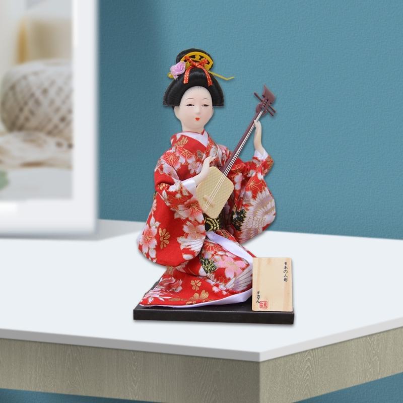 12Inch Japanese Kimono Toy Ornament for Restaurant and Home Decoration with Elegant Designing Optional Figurine Type