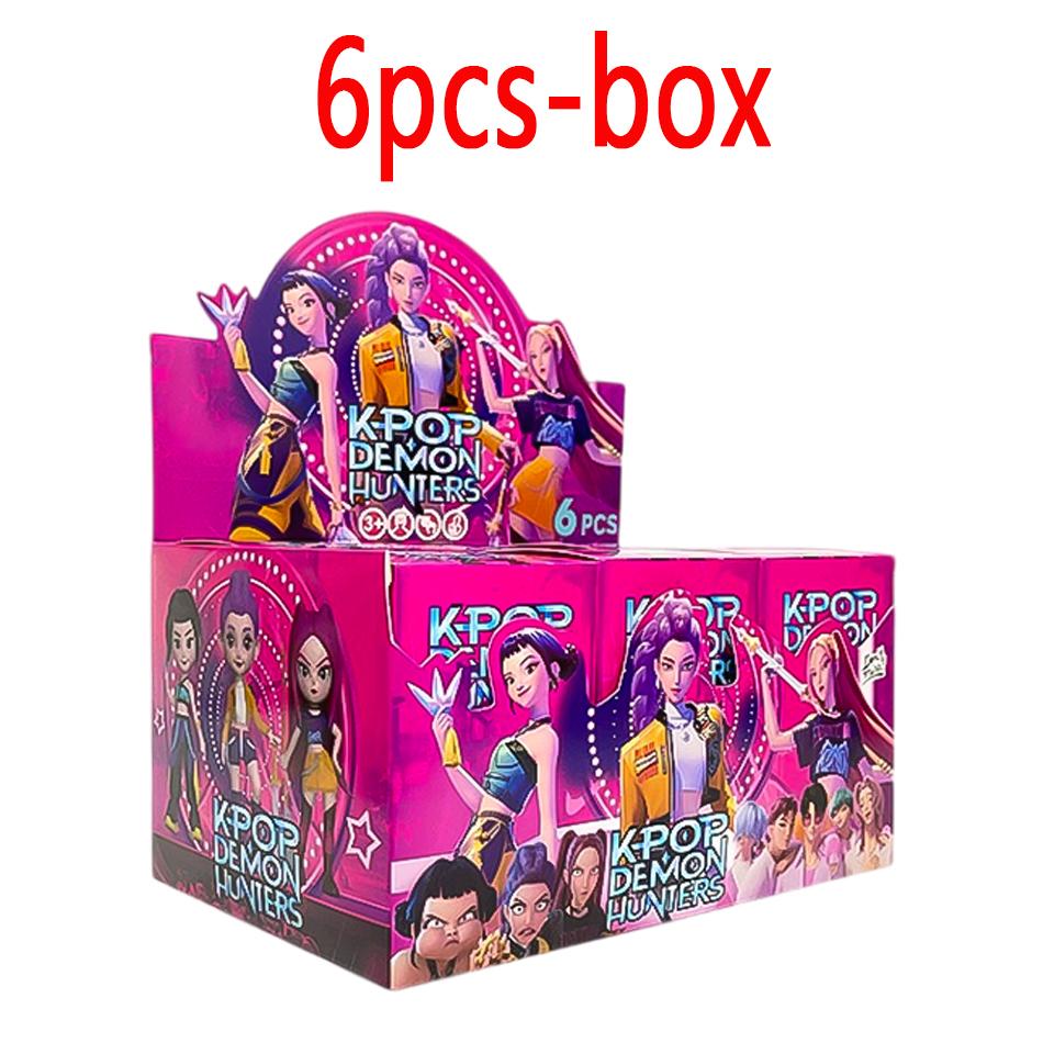 6pcs Kpop Devil Hunter Blind Box Disassembly Fun Blind Bag Small Statue Peripheral Model Desktop Blind Box Festival Gift