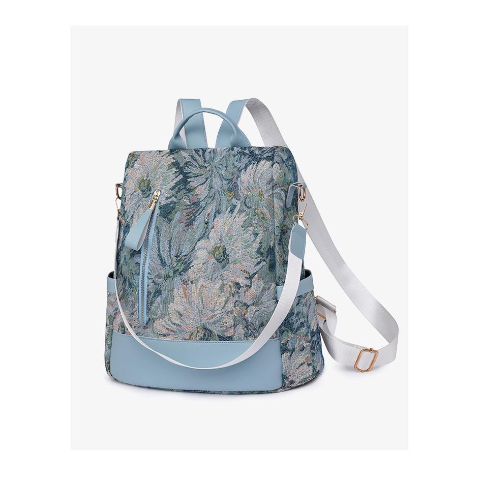 

IELGY Многоцелевая сумка, рюкзак в стиле ретро, большой вместимости, простой нишевый женский рюкзак синий