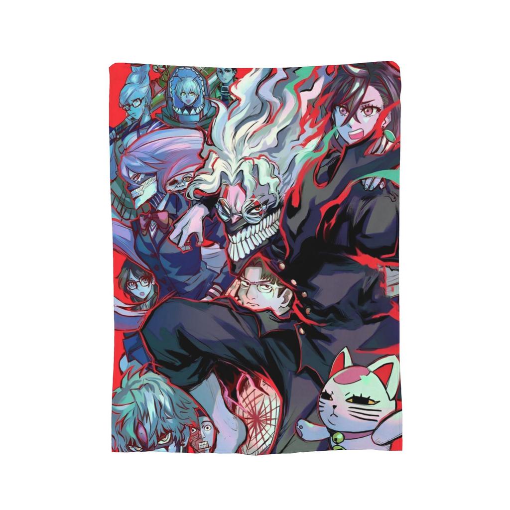 Anime Okarun Dandadan Flannel Blanket Awesome Throw Blankets for Sofa Bedding Lounge 125*100cm Quilt,