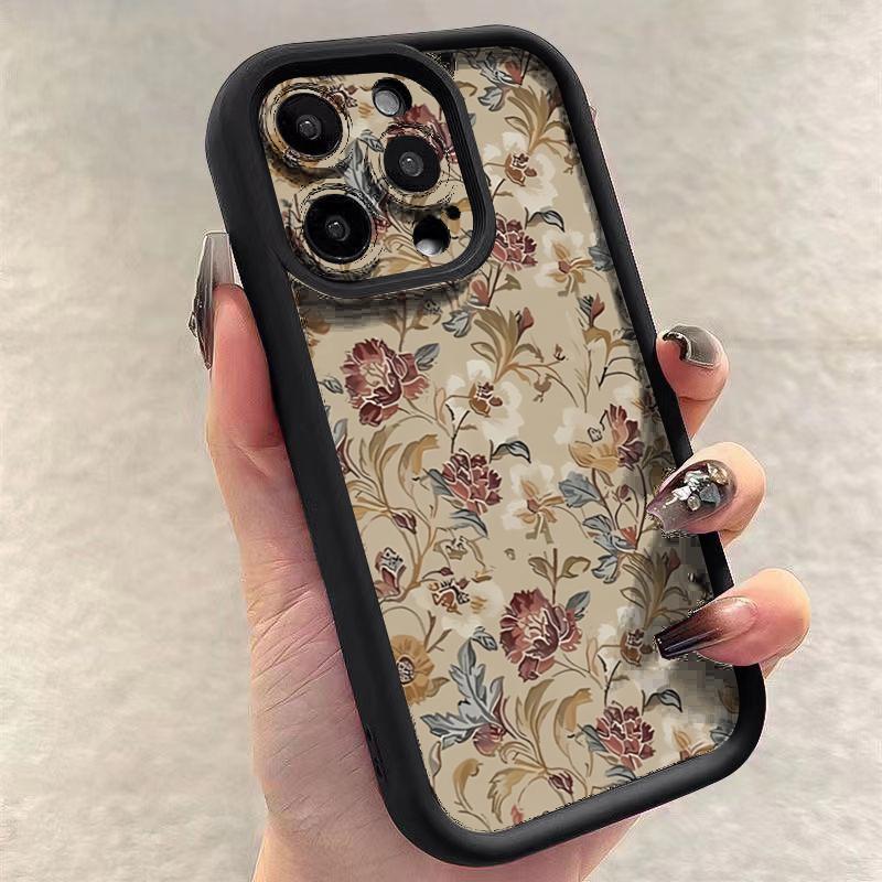 Vintage Blumenmuster Hülle Für Samsung S26 5G Hüllen Galaxy A26 A36 A16 A35 A55 A34 A54 A53 S25 Ultra S24 Plus S23 FE S22 Abdeckung