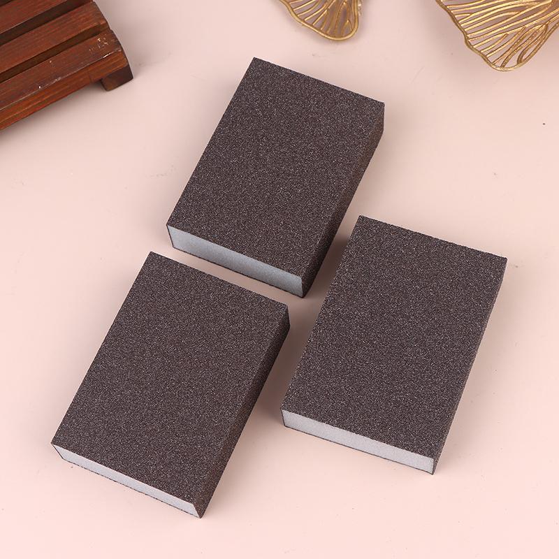 3Pcs Polishing Grinding Sponge Pads Manual Sanding Sponge Blocks Reusable Washable For Metal Wood Drywall Glass Polishing