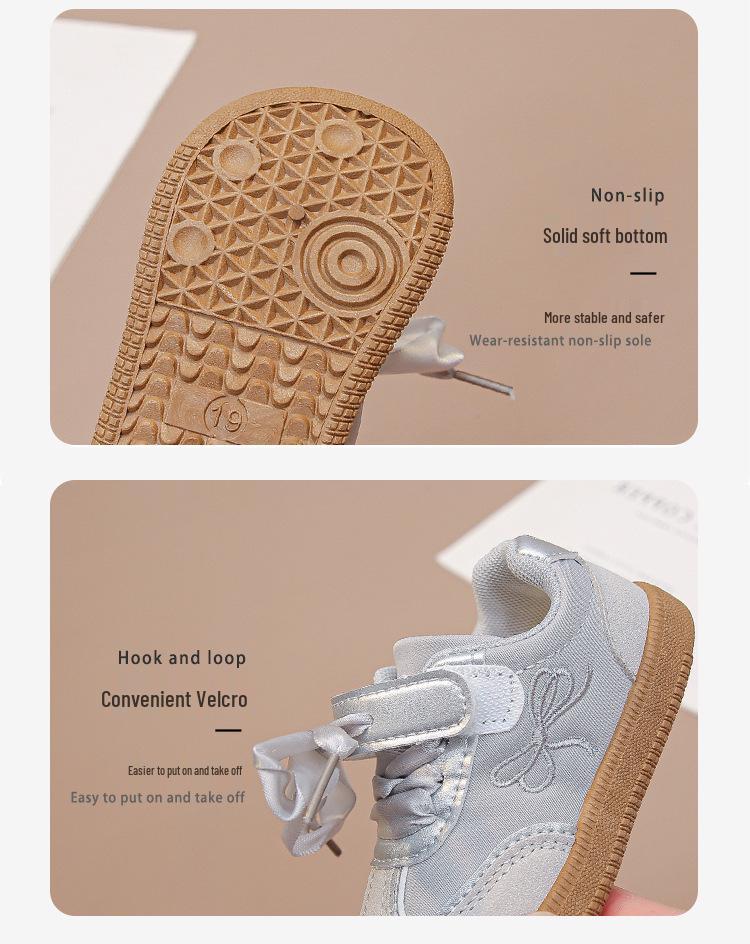 2026 Spring Silver Casual Sports Shoes for Baby Girls