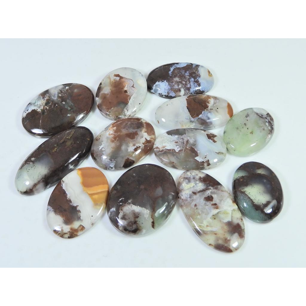 280Cts. Natural Chrysoprase Oval Shape Cabachon Loose Gemstone 12 Pcs Lot C-2562